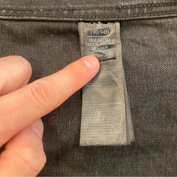 *** SALE! *** 🔥 AllSaints “Bajio” Black Denim Jacket - Size XL (Slim) - Picture 7 of 8